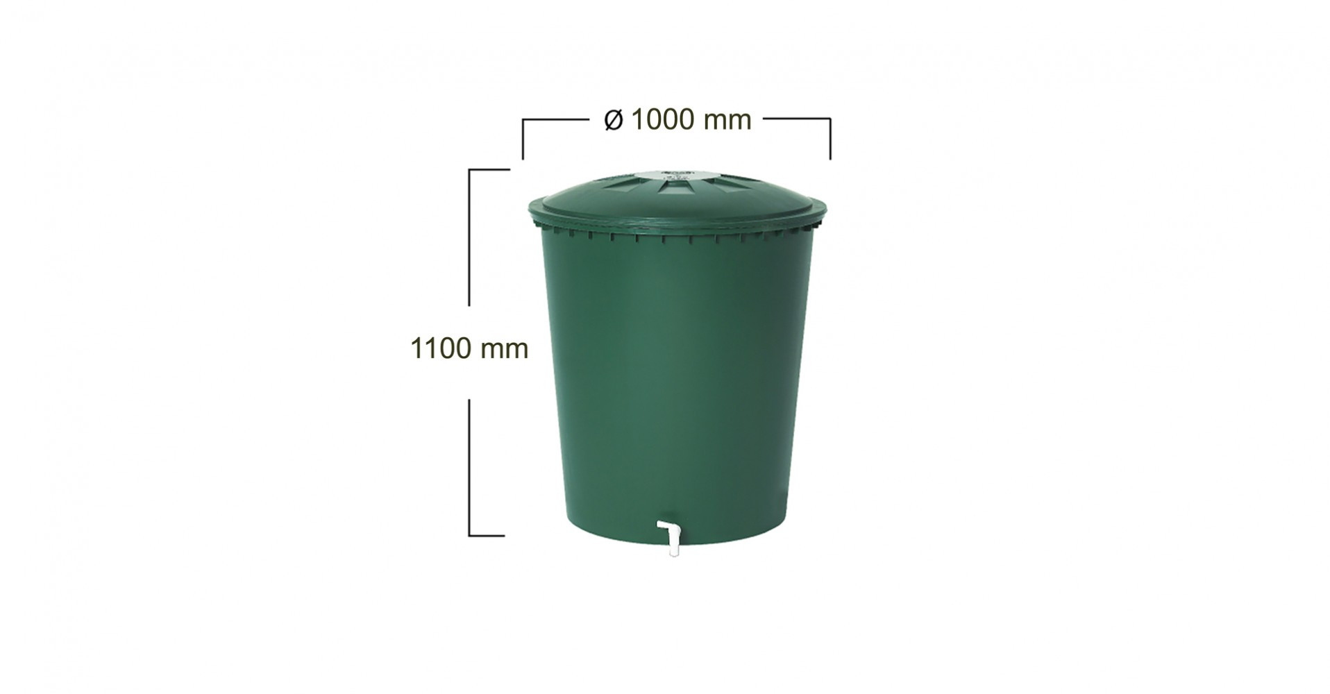 GARANTIA Cuve à eau cylindrique vert 510 l