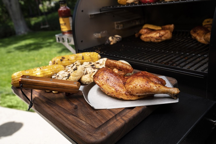 Traeger Grande Spatule En Inox Pour Barbecue Manche Bois X