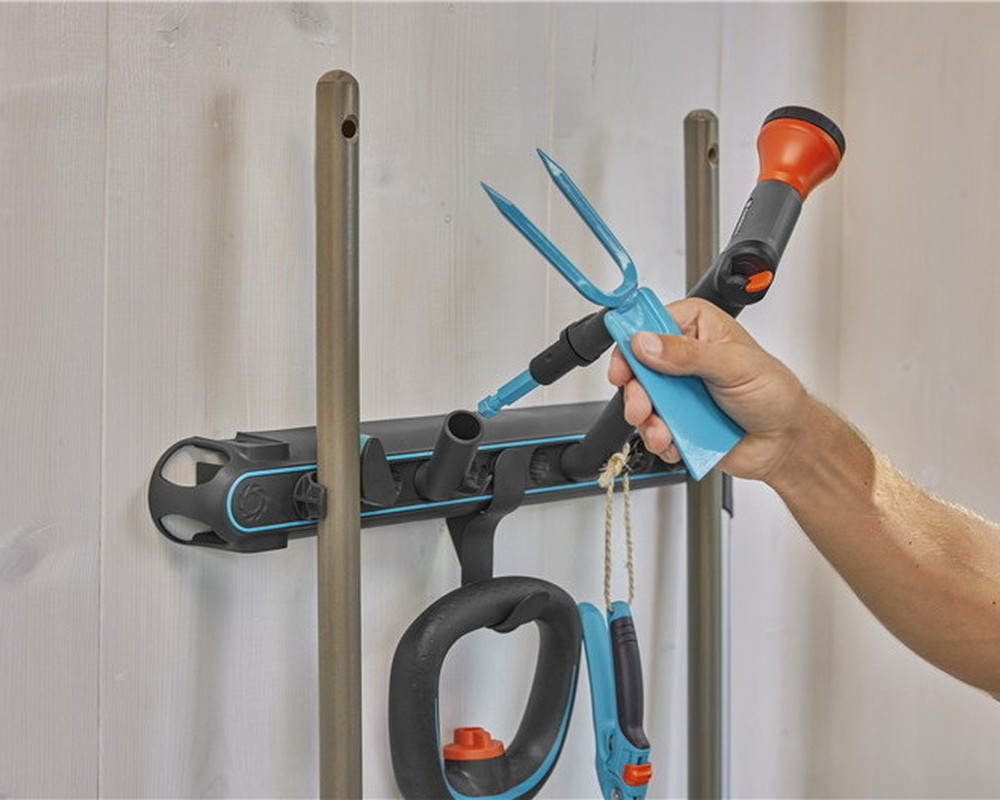 Gardena Support Mural Combisystem Flex Pour Ranger Les Outils De Ja