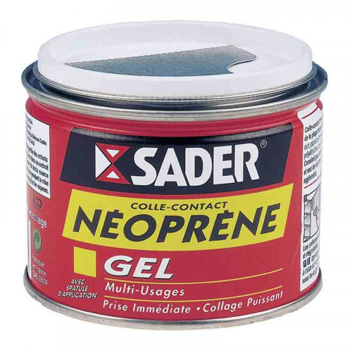 SADER - Colle contact néoprène gel 250ml - La colle neoprene gel de Sader  s'adapte à vos supports verticaux  - Livraison gratuite dès 120€