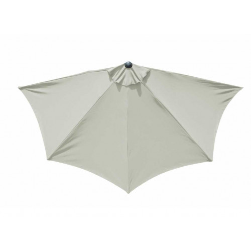 Parasol droit 1/2 - Longueur 300 cm - Toile écrue - Aluminium - PROLOISIRS