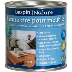 Lasure cire naturelle pour meubles 0,375 L - Teck de marque Biopin Nature, référence: B5245200
