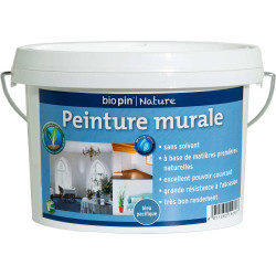 Peinture murale intérieure naturelle 1 L - Bleu pacifique de marque Biopin Nature, référence: B5248100