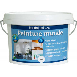 Peinture murale intérieure naturelle 1 L - Blanc de marque Biopin Nature, référence: B5248400