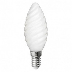 Ampoule LED-S19 Filament Flamme opaque torsadée CA35 - E14 - 4W - 4 000K - 425Lm de marque FOXLIGHT, référence: B5688100