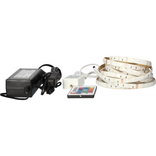 ARLUX Kit Ruban LED 1,5m blanc 12V avec interrupteur sur secteur 4,8W/m  400lm/m 3000K - 600504