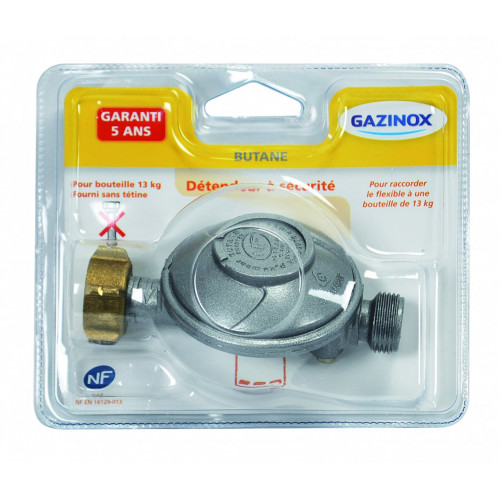 GAZINOX Détendeur pour gaz butane 28 millibars 1.3kg, GAZINOX