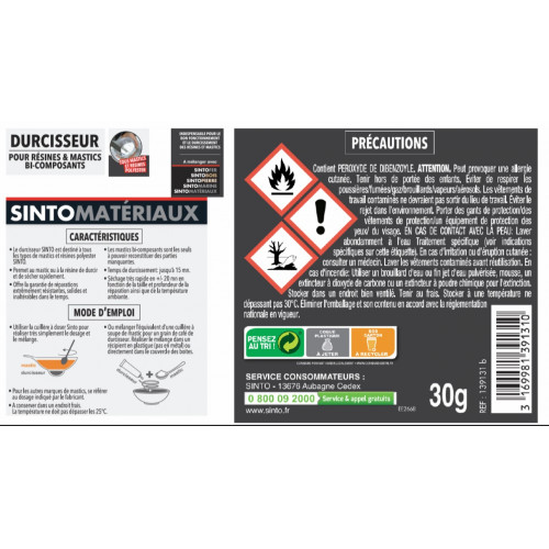 Durcisseur Sinto materiaux SINTO, 30 g - SINTO