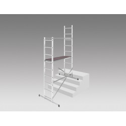 Echafaudage aluminium Hobbystep h4 HAILO hauteur de travail 3,66M - HAILO