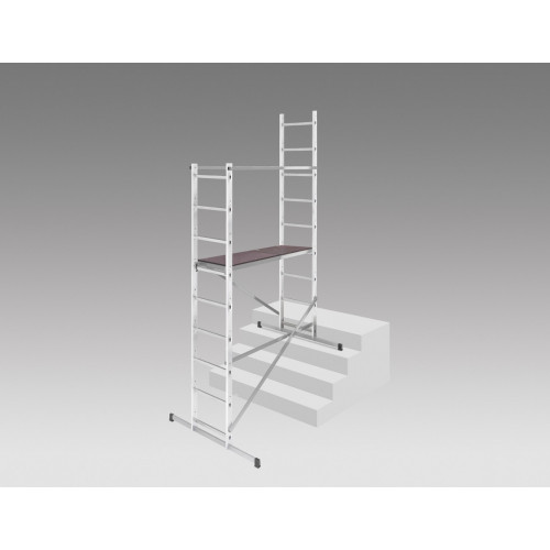 Echafaudage aluminium Hobbystep h4 HAILO hauteur de travail 3,66M - HAILO