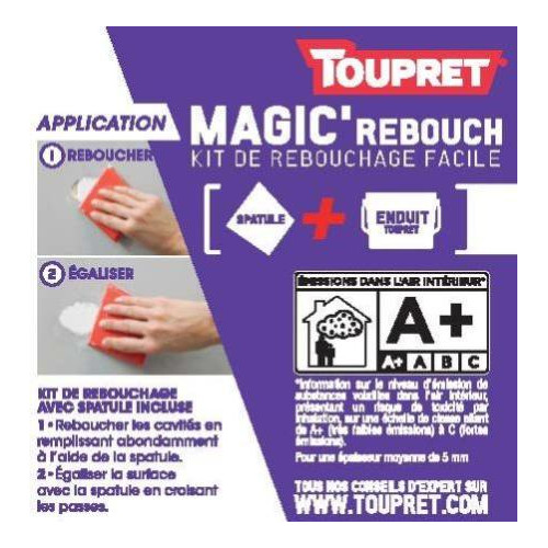 Enduit Magic'Rebouch en spray - blanc - 200ml TOUPRET
