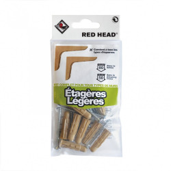 kit chevilles à expansion etagère légère RED HEAD, Diam.8 x L.32 mm de marque Red head, référence: B5877500