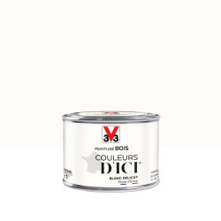 Peinture bois extérieur Couleurs d'ici® V33, blanc délicat velours 0.125 l - V33