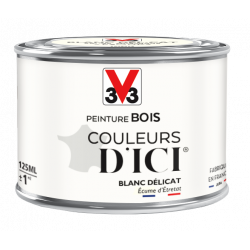 Peinture bois extérieur Couleurs d'ici® V33, blanc délicat velours 0.125 l - V33