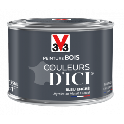 Peinture bois extérieur Couleurs d'ici® V33, bleu encré velours 0.125 l - V33