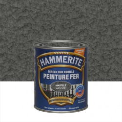 Peinture fer extérieur Direct sur rouille HAMMERITE gris ardoise martelé 0.75 l de marque HAMMERITE, référence: B6000700