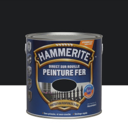 Peinture fer extérieur Direct sur rouille HAMMERITE noir brillant 2.5 l de marque HAMMERITE, référence: B6001100