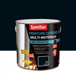 Peinture multimatériau extérieur SYNTILOR noir satiné 2 l de marque SYNTILOR, référence: B6018300