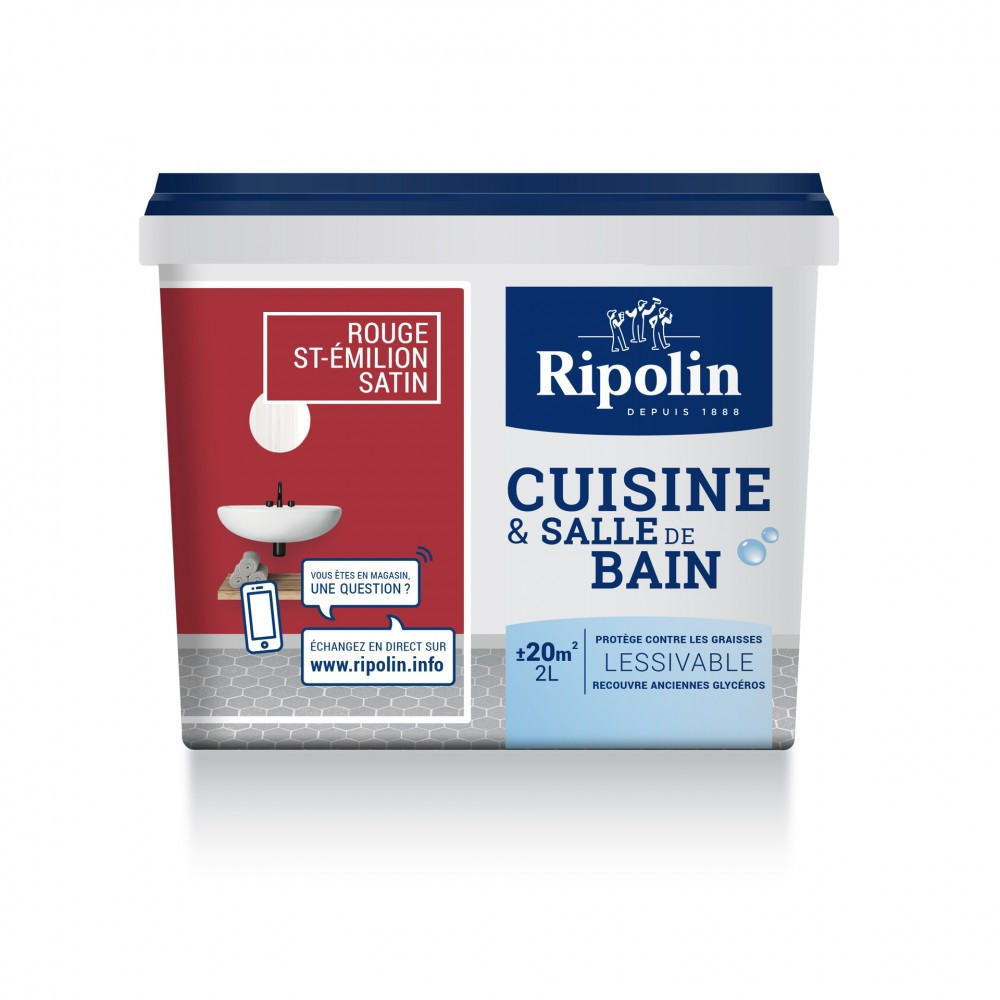 RIPOLIN Peinture Mur Cuisine Et Salle De Bain RIPOLIN Rouge Saint E...