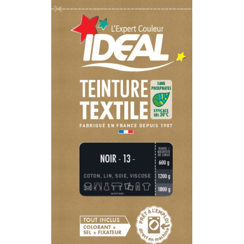 Idéal Teinture textile 100% noir 