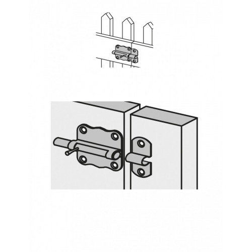 Verrou à poussoir acier HETTICH, L.50 x l.45 mm - HETTICH