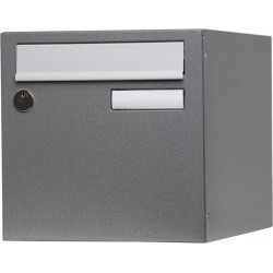 RENZ Boîte aux lettres normalisée 1 porte extérieur RENZ acier gris