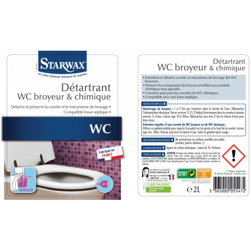 Starwax  Produits entretien WC et détartrant WC
