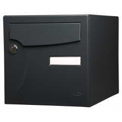 Boîte aux lettres normalisée 2 portes extérieur RENZ acier anthracite mat de marque RENZ, référence: B6196600