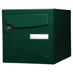 Boîte aux lettres normalisée 2 portes extérieur RENZ acier vert brillant de marque RENZ, référence: B6197100