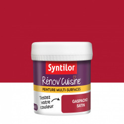 Testeur peinture Cuisine meubles, crédences SYNTILOR, gaspacho, 0.075 l, satin - SYNTILOR