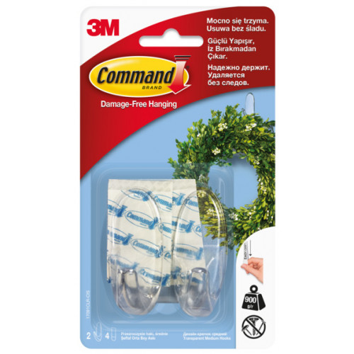 3M Crochet Command TM M pour l'extérieur, forme ovale transparent Contenu:  2 pc(s)
