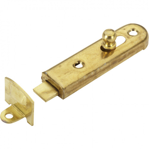 Lot de 2 verrous à poussoir acier HETTICH, L.50 x l.13 mm - HETTICH