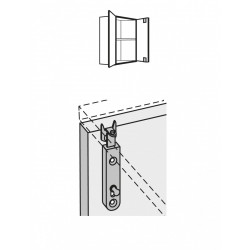 Lot de 2 verrous à poussoir acier HETTICH, L.50 x l.13 mm - HETTICH