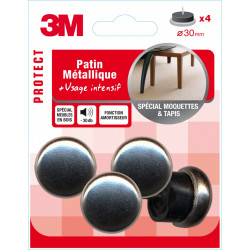 Lot de 4 patins en métal à clouer 3M Diam. 30mm de marque 3M, référence: B6306500