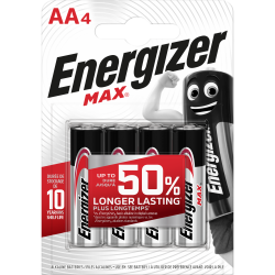 Lot de 4 piles alcaline aa Max, 1.5 V, ENERGIZER de marque ENERGIZER, référence: B6309400