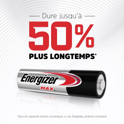 Lot de 4 piles alcaline aa Max, 1.5 V, ENERGIZER - ENERGIZER