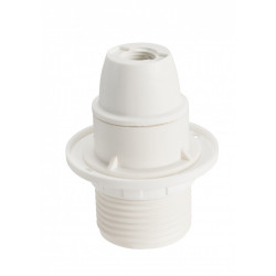 Douille électrique e14 à vis thermoplastique blanc de marque Centrale Brico, référence: B6385100