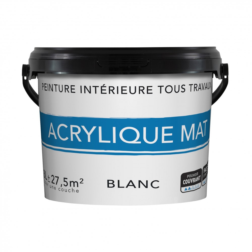 Centrale Brico Peinture Mur Et Plafond Blanc Mat, 3 L