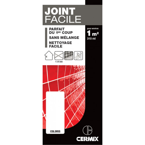 Centrale Brico Joint pâte carrelage CERMIX gris foncé 1.5 kg, 5 m²