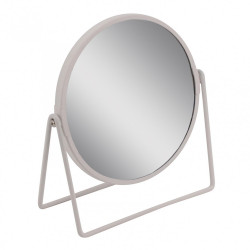 Miroir grossissant x 2 rond à poser, H.16 x l.16 x P.8.5 cm, Basic blanc de marque Centrale Brico, référence: B6488200