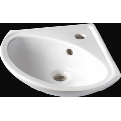 Lave-mains céramique angle blanc l.35 x P.35 cm, Sigma de marque Centrale Brico, référence: B6499800