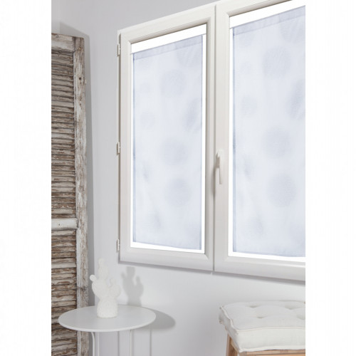 Paire de vitrages transparent blanc l.45 x H.120 cm - Centrale Brico