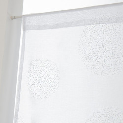 Paire de vitrages transparent blanc l.45 x H.120 cm - Centrale Brico