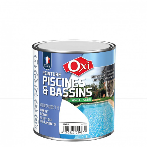 Peinture piscine et bassin extérieur OXYTOL, blanc, 0.5 l - OXI