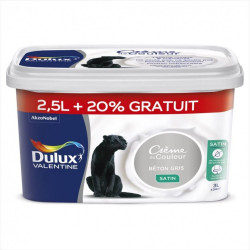 Peinture mur, boiserie, Crème de couleur béton gris satiné 3 L - DULUX VALENTINE - DULUX VALENTINE