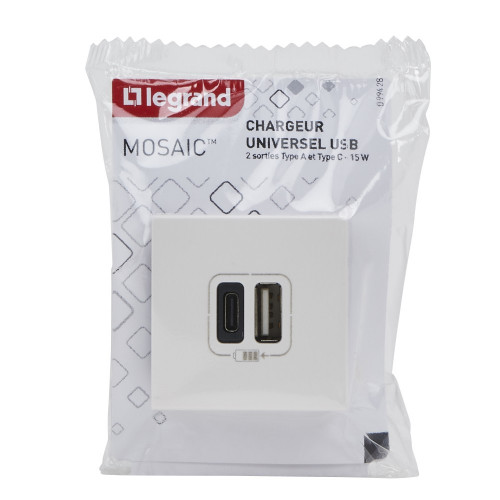 Prise double chargeur USB Legrand : comment ajouter une prise USB murale à  une prise électrique ? 