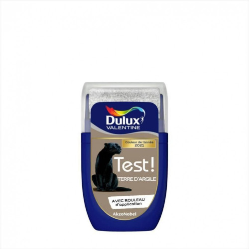 DULUX VALENTINE Testeur Peinture Terre D'argile Satiné Crème De Cou...