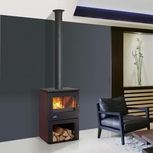 Poêle à bois Chinon anthracite - Carmin 8,5 kW - Godin