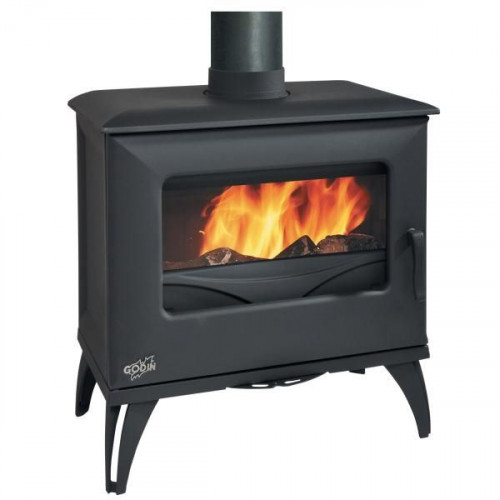 Poêle à bois Cube anthracite 6,5 kW - Godin