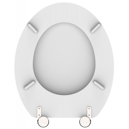 Abattant WC double Opio Blanc - charnière en Inox à prix mini - SIAMP-CEDAP  Réf.47105610